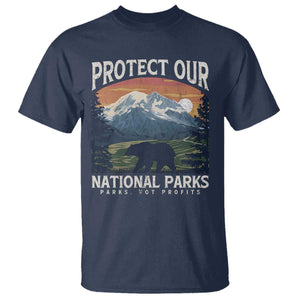 Protect Our National Parks T Shirt Vintage NPS Bear Mountains TS10 Navy Print Your Wear