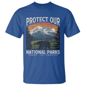 Protect Our National Parks T Shirt Vintage NPS Bear Mountains TS10 Royal Blue Print Your Wear