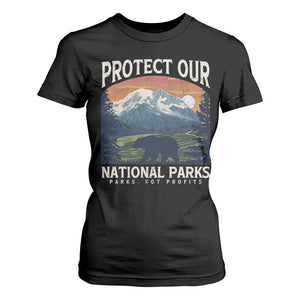 Protect Our National Parks T Shirt For Women Vintage NPS Bear Mountains TS10 Black Print Your Wear