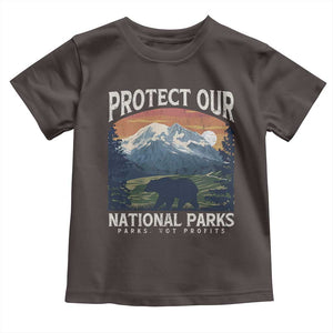 Protect Our National Parks Toddler T Shirt Vintage NPS Bear Mountains TS10 Dark Chocolate Print Your Wear