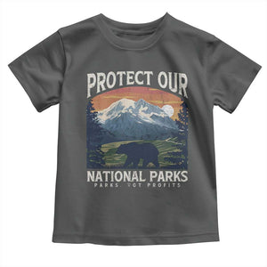 Protect Our National Parks Toddler T Shirt Vintage NPS Bear Mountains TS10 Dark Heather Print Your Wear