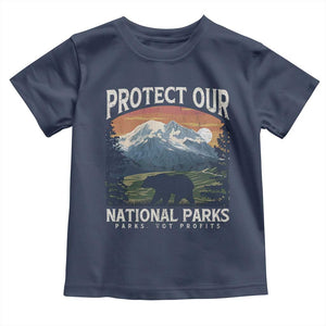 Protect Our National Parks Toddler T Shirt Vintage NPS Bear Mountains TS10 Navy Print Your Wear