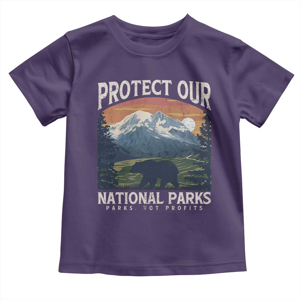 Protect Our National Parks Toddler T Shirt Vintage NPS Bear Mountains TS10 Purple Print Your Wear