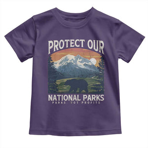 Protect Our National Parks Toddler T Shirt Vintage NPS Bear Mountains TS10 Purple Print Your Wear