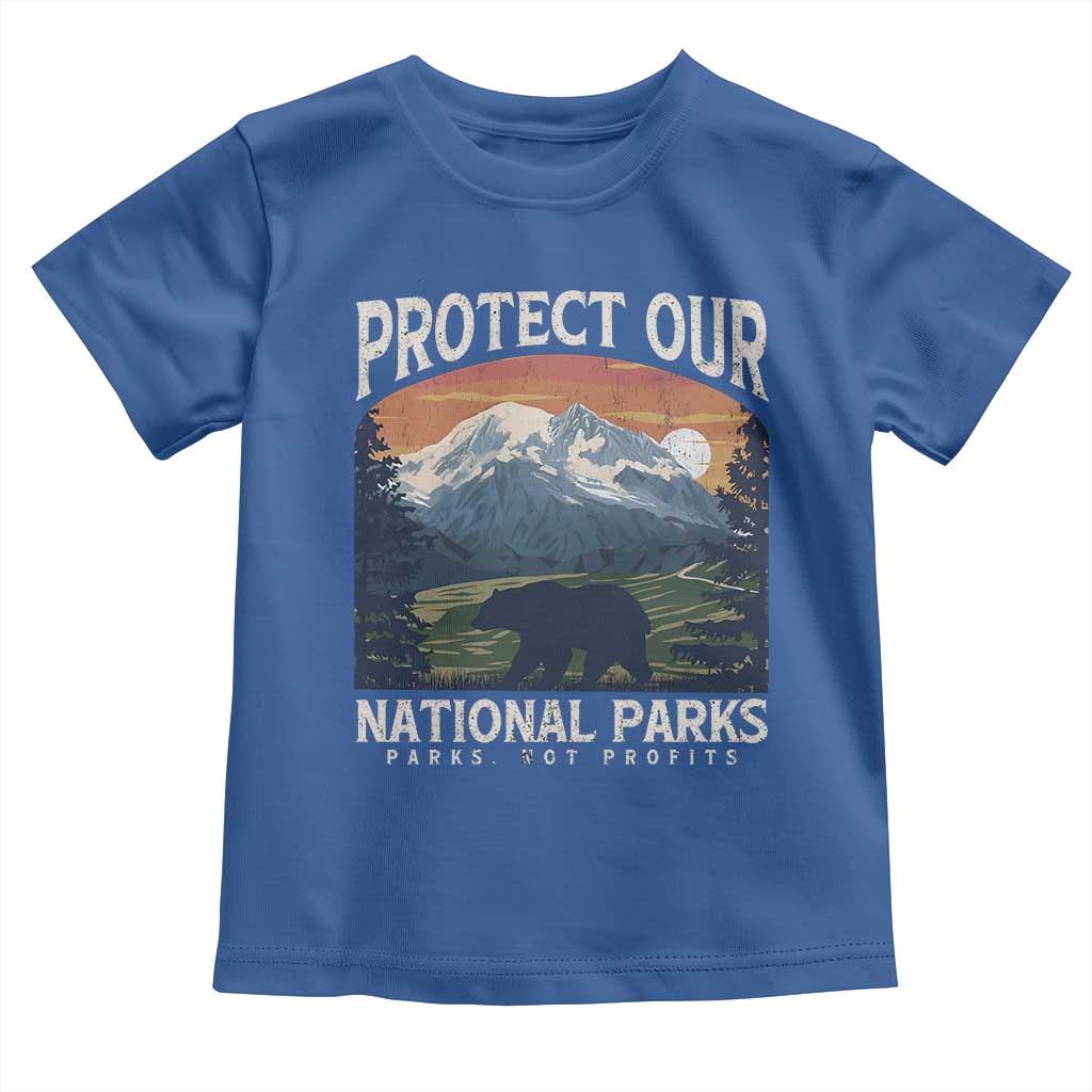 Protect Our National Parks Toddler T Shirt Vintage NPS Bear Mountains TS10 Royal Blue Print Your Wear