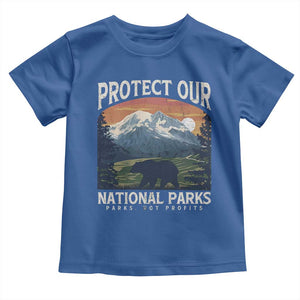 Protect Our National Parks Toddler T Shirt Vintage NPS Bear Mountains TS10 Royal Blue Print Your Wear