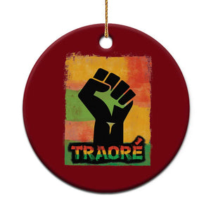 Burkina Faso Ibrahim Traoré Ceramic Ornament TS10 1pc Red Print Your Wear