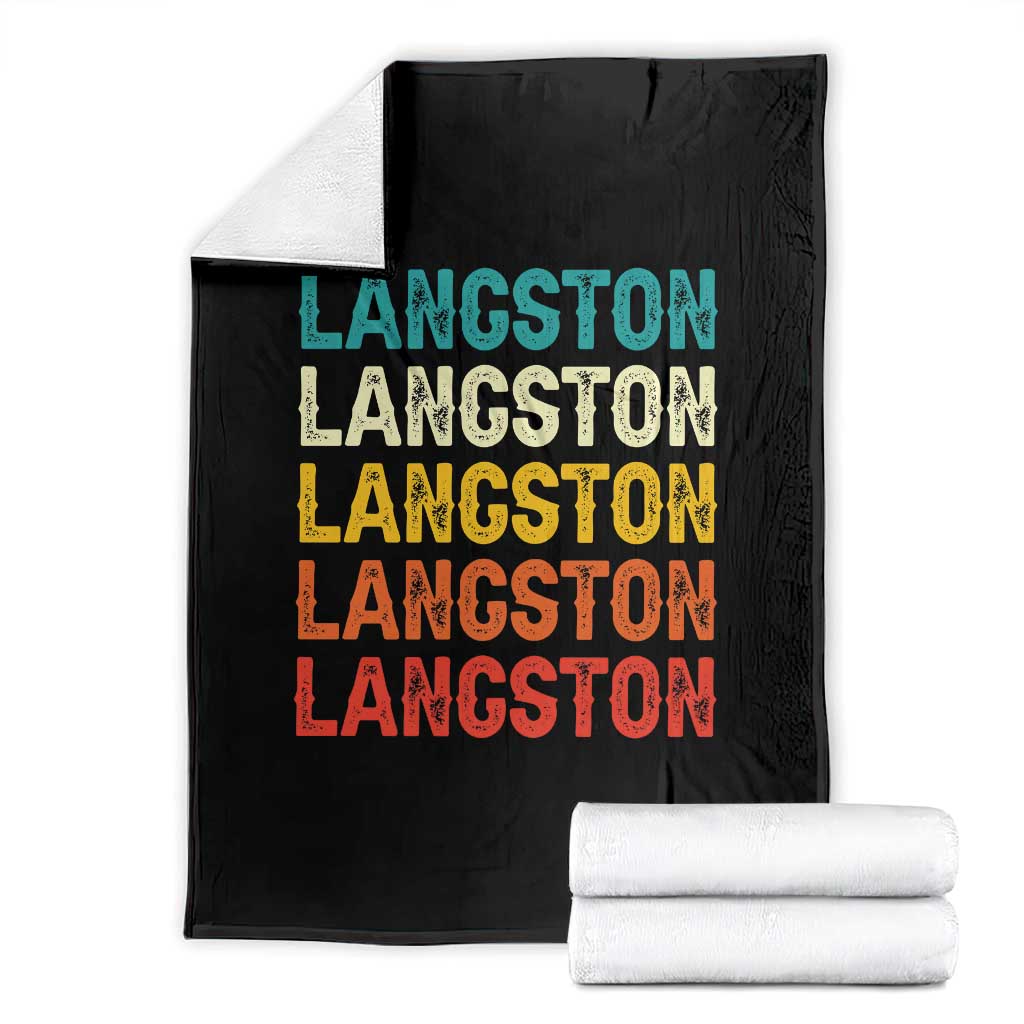 Langston Throw Blanket Oklahoma Retro Vintage City
