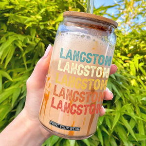 Langston Glass Can Oklahoma Retro Vintage City
