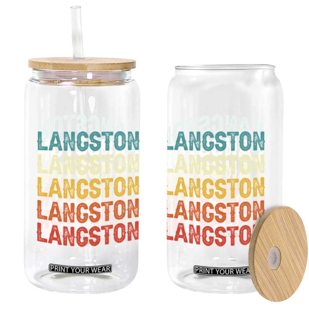 Langston Glass Can Oklahoma Retro Vintage City