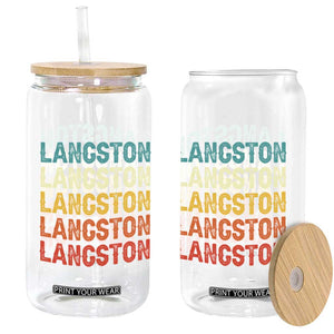 Langston Glass Can Oklahoma Retro Vintage City