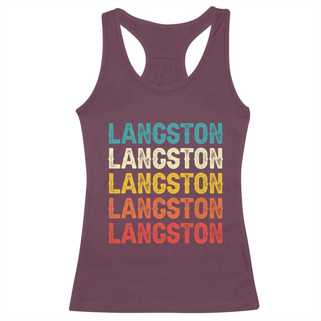 Langston Racerback Tank Top Oklahoma Retro Vintage City