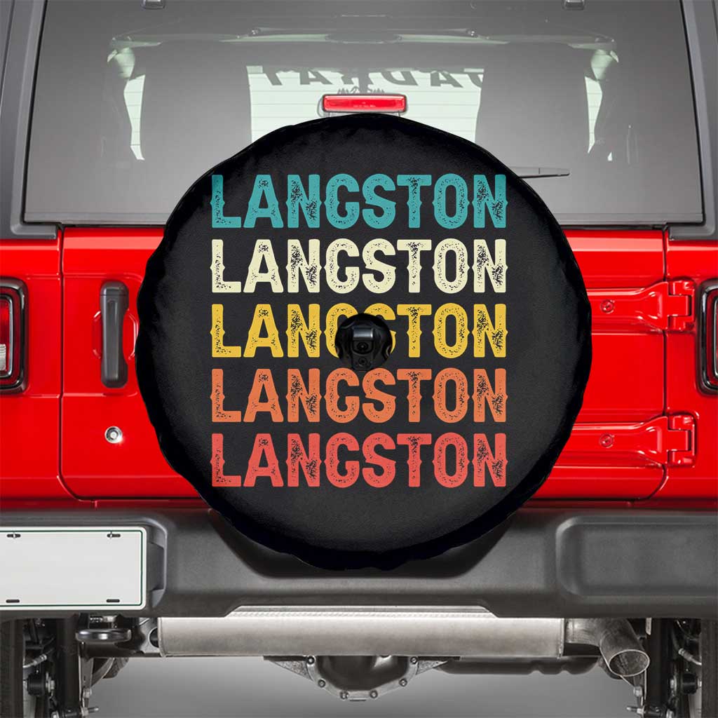 Langston Spare Tire Cover Oklahoma Retro Vintage City