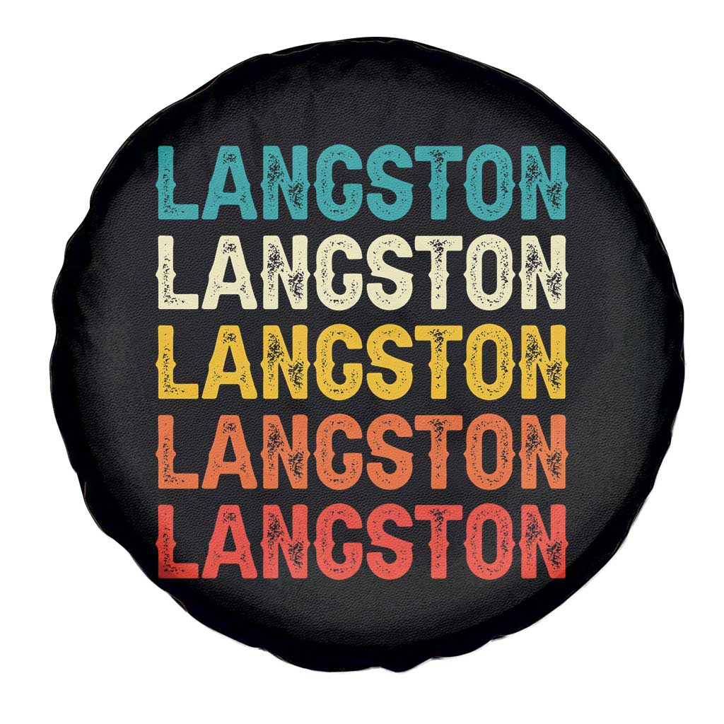 Langston Spare Tire Cover Oklahoma Retro Vintage City
