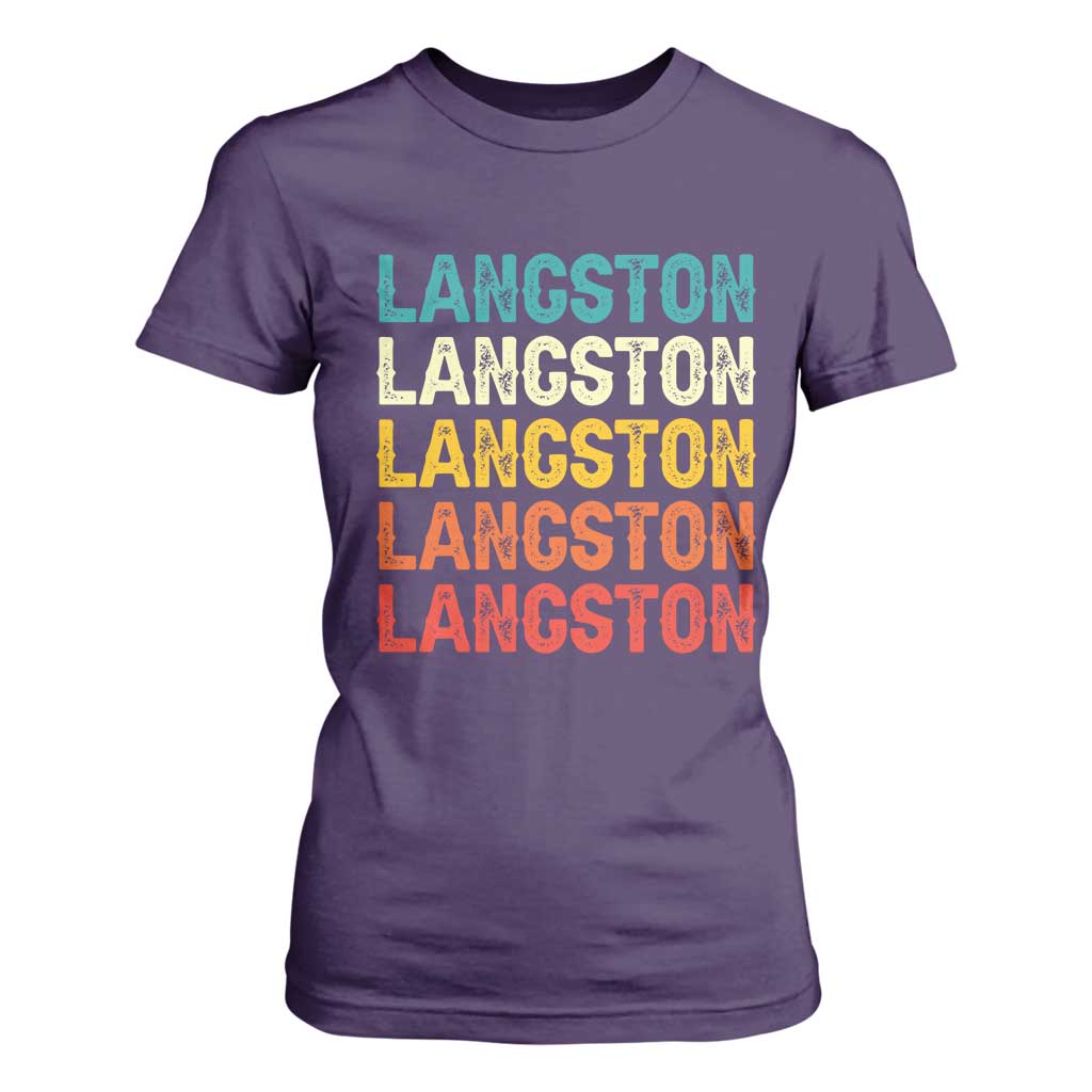 Langston T Shirt For Women Oklahoma Retro Vintage City