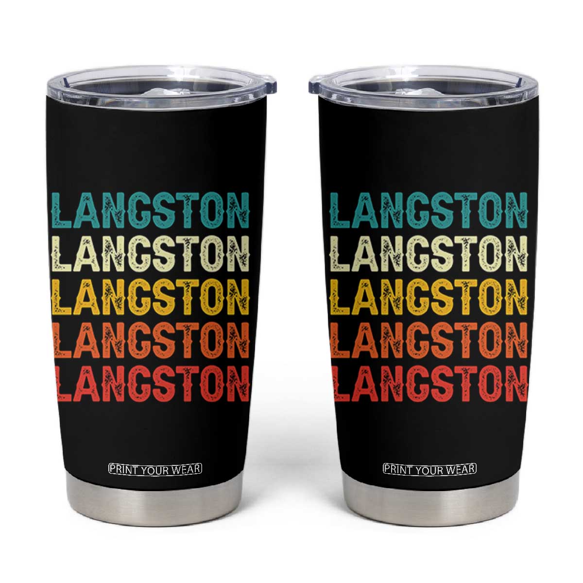 Langston Tumbler Cup Oklahoma Retro Vintage City TS10 Black Print Your Wear