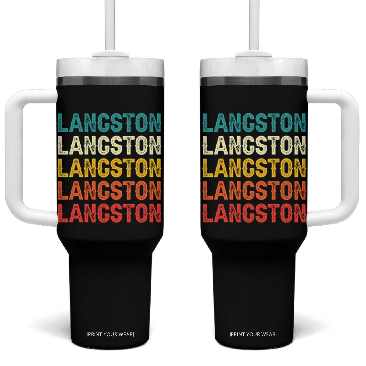 Langston Tumbler With Handle Oklahoma Retro Vintage City