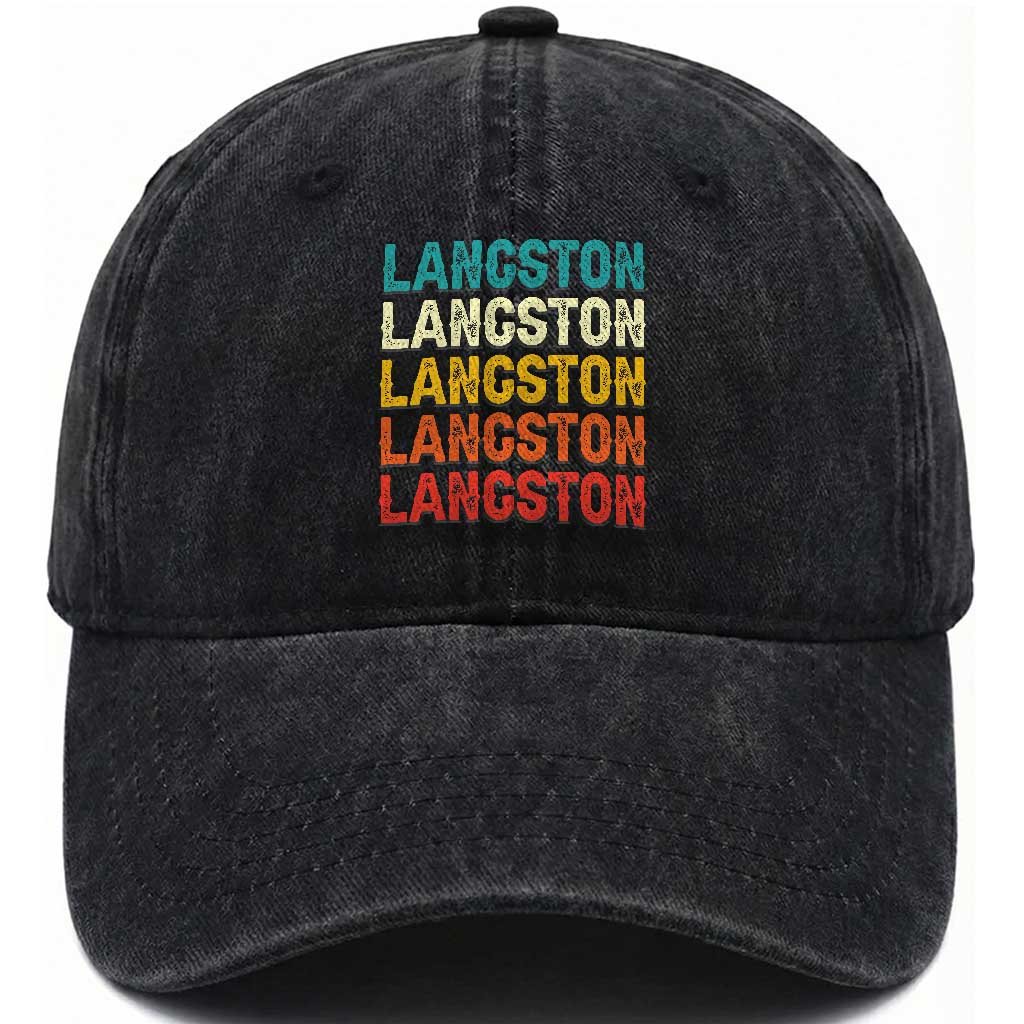 Langston Washed Cotton Baseball Cap Oklahoma Retro Vintage City TS10 Print Your Wear