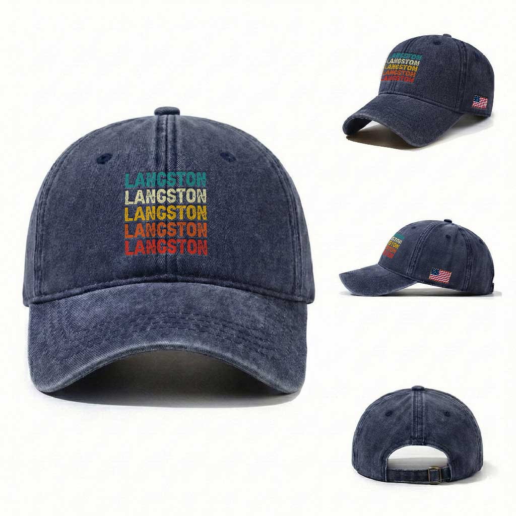 Langston Washed Cotton Baseball Cap Oklahoma Retro Vintage City