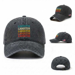 Langston Washed Cotton Baseball Cap Oklahoma Retro Vintage City