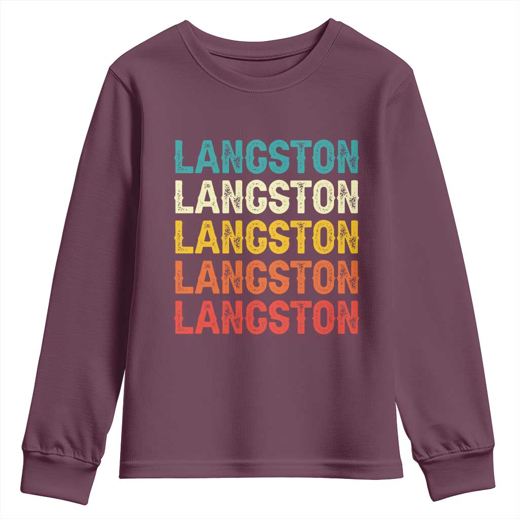 Langston Youth Sweatshirt Oklahoma Retro Vintage City