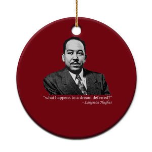 Langston Hughes Ceramic Ornament A Dream Deferred Juneteenth Black History Civil Right TS10 1pc Red Print Your Wear
