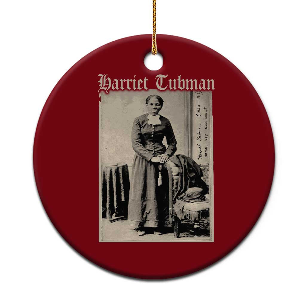 Harriet Tubman Ceramic Ornament Juneteenth Black History Freedom TS10 1pc Red Print Your Wear