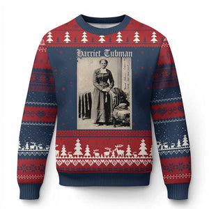 Harriet Tubman Ugly Christmas Sweater Juneteenth Black History Freedom TS10 Navy Red Print Your Wear