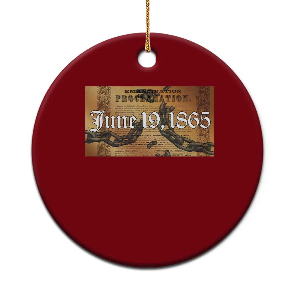 Juneteenth Emancipation Proclamation End of Slavery Ceramic Ornament Black Freedom History TS10 1pc Red Print Your Wear