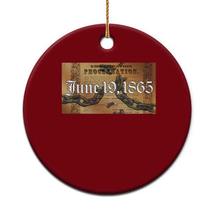 Juneteenth Emancipation Proclamation End of Slavery Ceramic Ornament Black Freedom History TS10 1pc Red Print Your Wear