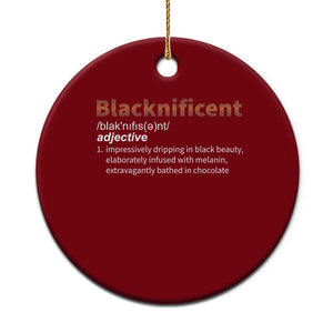 Blacknificient Definition Ceramic Ornament Black History African Roots African American TS10 1pc Red Print Your Wear