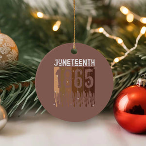 Juneteenth 1865 Ceramic Ornament June 19th Celebrating Black Freedom Melanin TS10 1pc Mocha Print Your Wear