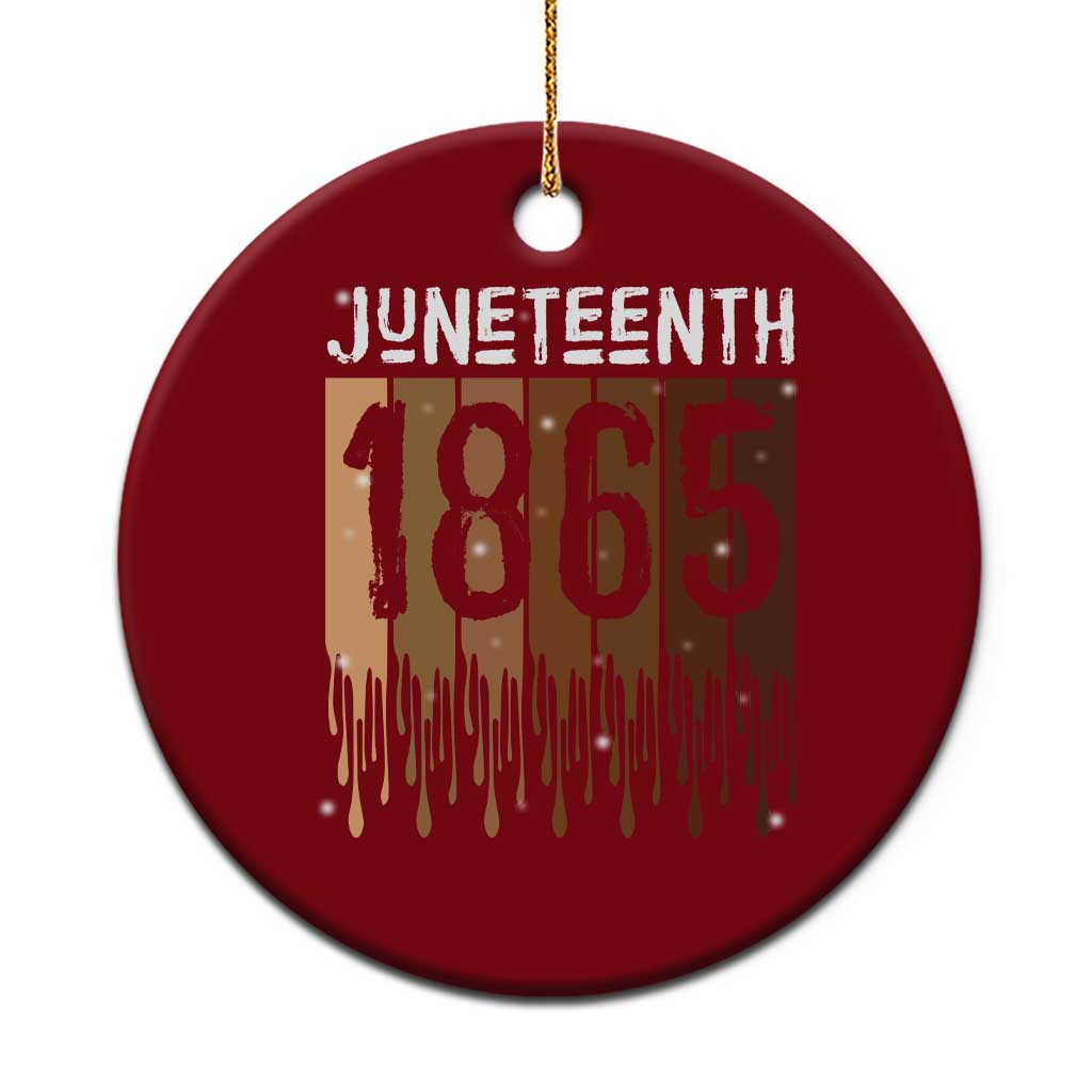 Juneteenth 1865 Ceramic Ornament June 19th Celebrating Black Freedom Melanin TS10 1pc Red Print Your Wear