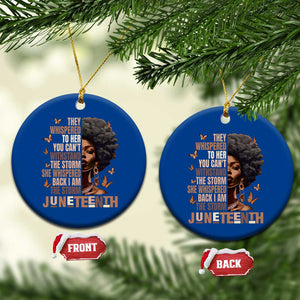 I'm The Storm Black Women Ceramic Ornament Juneteenth Black History Melanin TS10 1pc Blue Print Your Wear