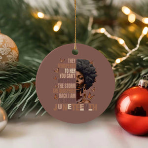 I'm The Storm Black Women Ceramic Ornament Juneteenth Black History Melanin TS10 1pc Mocha Print Your Wear