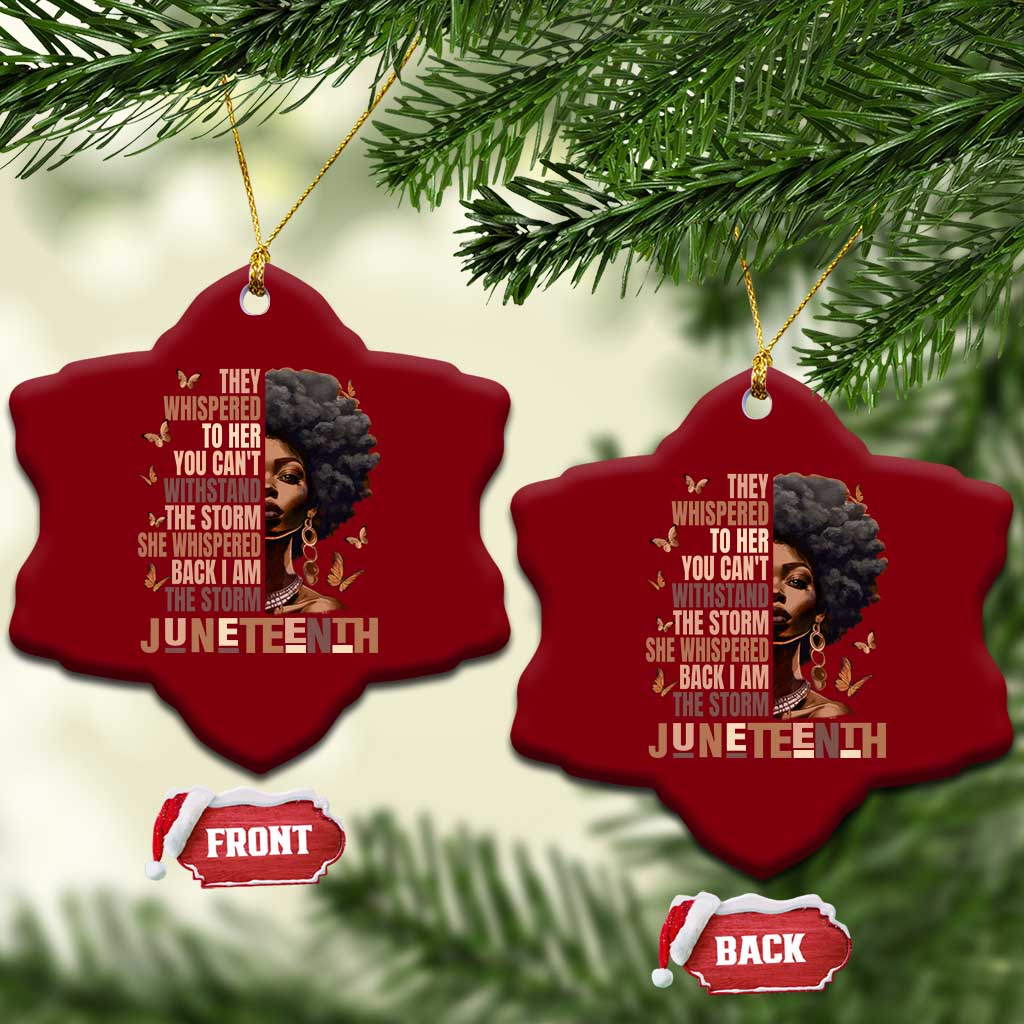 I'm The Storm Black Women Ceramic Ornament Juneteenth Black History Melanin TS10 Print Your Wear