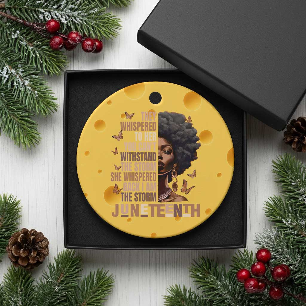 I'm The Storm Black Women Ceramic Ornament Juneteenth Black History Melanin TS10 1pc Yellow Cheese Print Your Wear