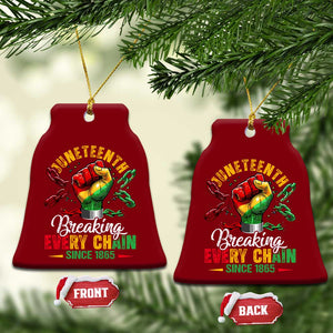 Breaking Every Chain Since 1865 Juneteenth Ceramic Ornament Celebrating Black Freedom TS10 Print Your Wear