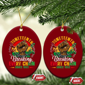 Juneteenth Breaking Every Chain Since 1865 Ceramic Ornament Retro Vintage TS10 Print Your Wear