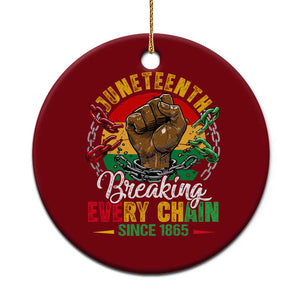 Juneteenth Breaking Every Chain Since 1865 Ceramic Ornament Retro Vintage TS10 1pc Red Print Your Wear