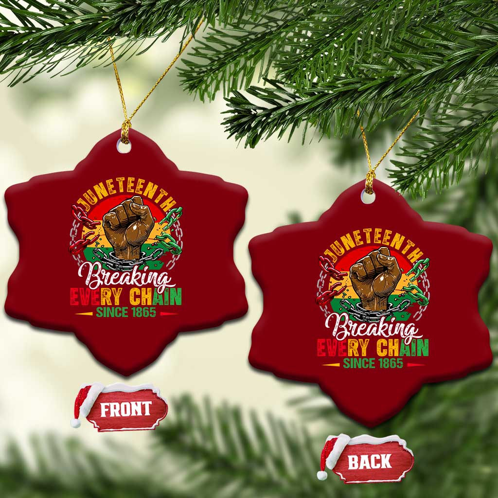 Juneteenth Breaking Every Chain Since 1865 Ceramic Ornament Retro Vintage TS10 Print Your Wear