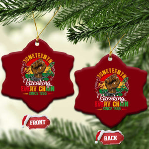 Juneteenth Breaking Every Chain Since 1865 Ceramic Ornament Retro Vintage TS10 Print Your Wear