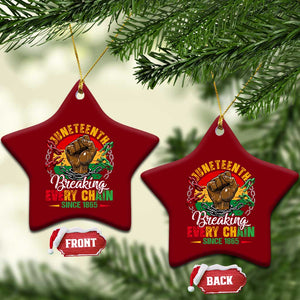 Juneteenth Breaking Every Chain Since 1865 Ceramic Ornament Retro Vintage TS10 Print Your Wear