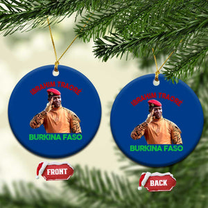 Burkina Faso Ibrahim Traoré Thomas Sankara Ceramic Ornament TS10 1pc Blue Print Your Wear