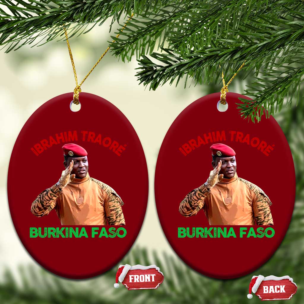 Burkina Faso Ibrahim Traoré Thomas Sankara Ceramic Ornament TS10 Print Your Wear
