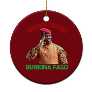 Burkina Faso Ibrahim Traoré Thomas Sankara Ceramic Ornament TS10 1pc Red Print Your Wear