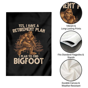 Bigfoot Retirement Plan Garden Flag Funny Saying Sasquatch Research TS10 Print Your Wear