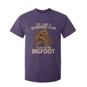 Bigfoot Retirement Plan T Shirt For Kid Funny Saying Sasquatch Research TS10 Purple Print Your Wear