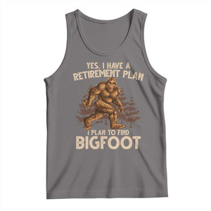 Bigfoot Retirement Plan Tank Top Funny Saying Sasquatch Research TS10 Deep Heather Print Your Wear