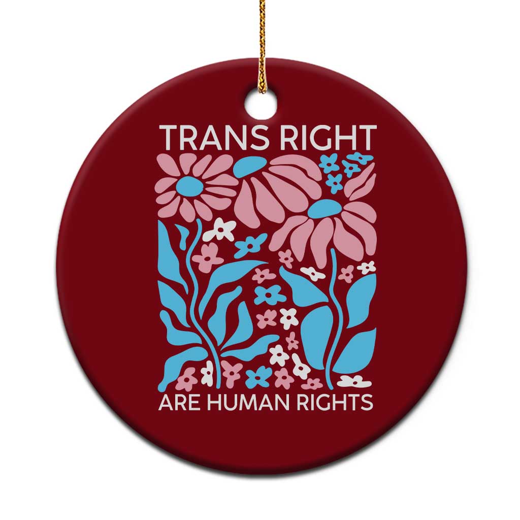 Trans Rights Ceramic Ornament Protect Trans Social Justice LGBT TS10 1pc Red Print Your Wear